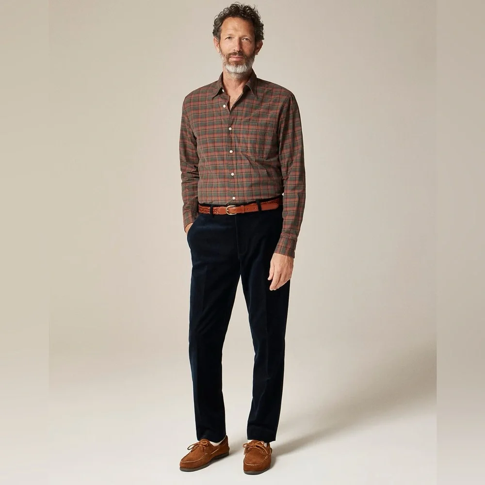 J CREW Ludlow Slim-fit suit‎ pant in Italian corduroy in Navy 32 NWT $298 CL279